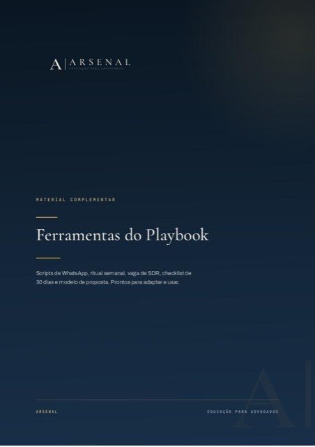 Capa do material Ferramentas do Playbook