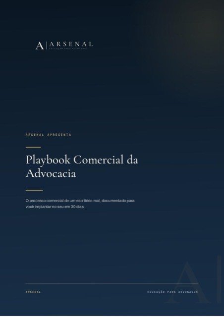 Capa do livro Playbook Comercial da Advocacia